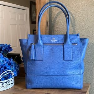 Blue Kate Spade handbag carry tote
